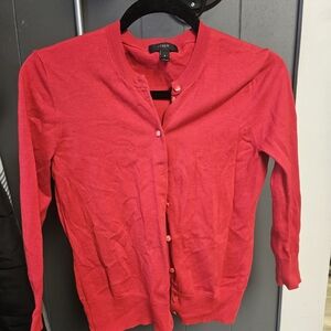 J. Crew Bright Red Women's Cardigan Sweater